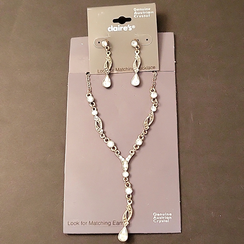 FLASH SALE! NEW Austrian Crystals Necklace & Earrings Set!